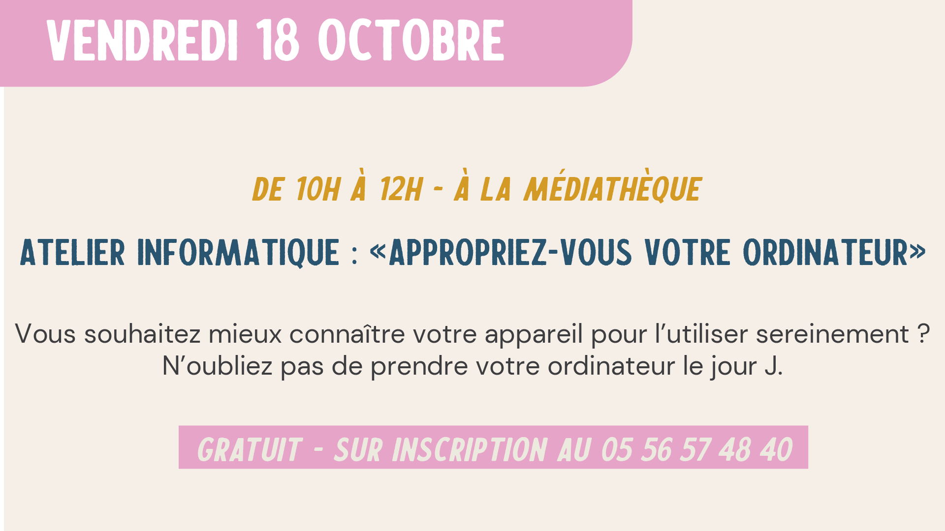 4 écran médiathèque 18 octobre